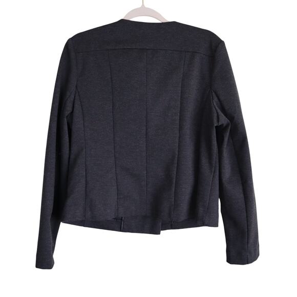 Catherine Malandrino Womens Moto Zip Jacket Size Large Heather Gray Soft Shell - Picture 5 of 8